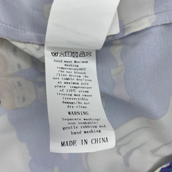 MUKZIN Adventure in Space Purple Print Button Up Long Sleeve Top Size L - Picture 12 of 12